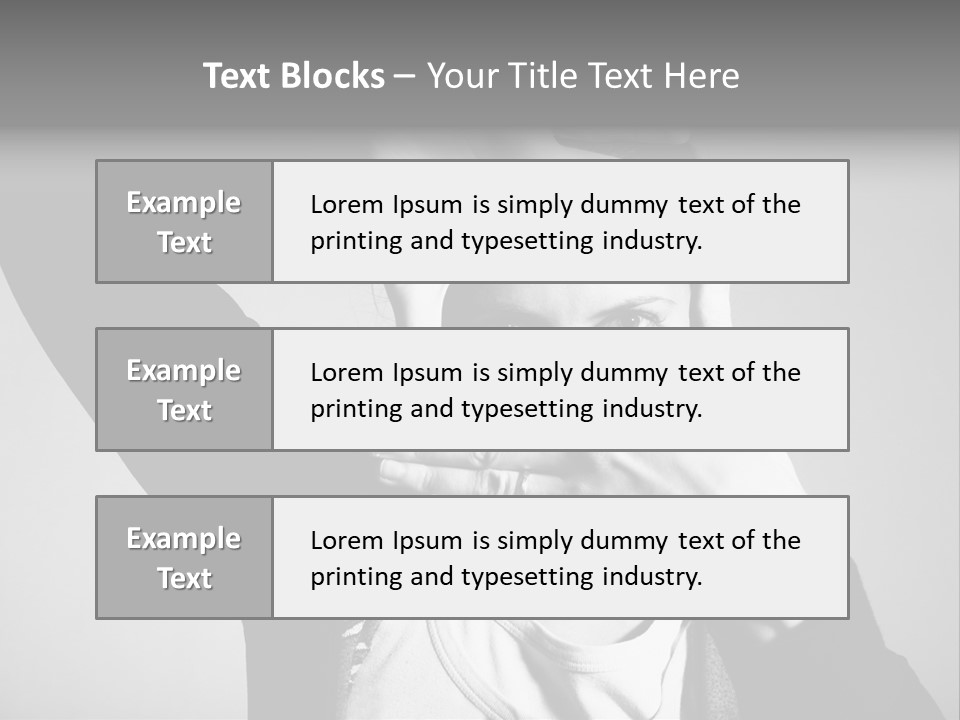 Woman Making Frame With Her Hands PowerPoint Template