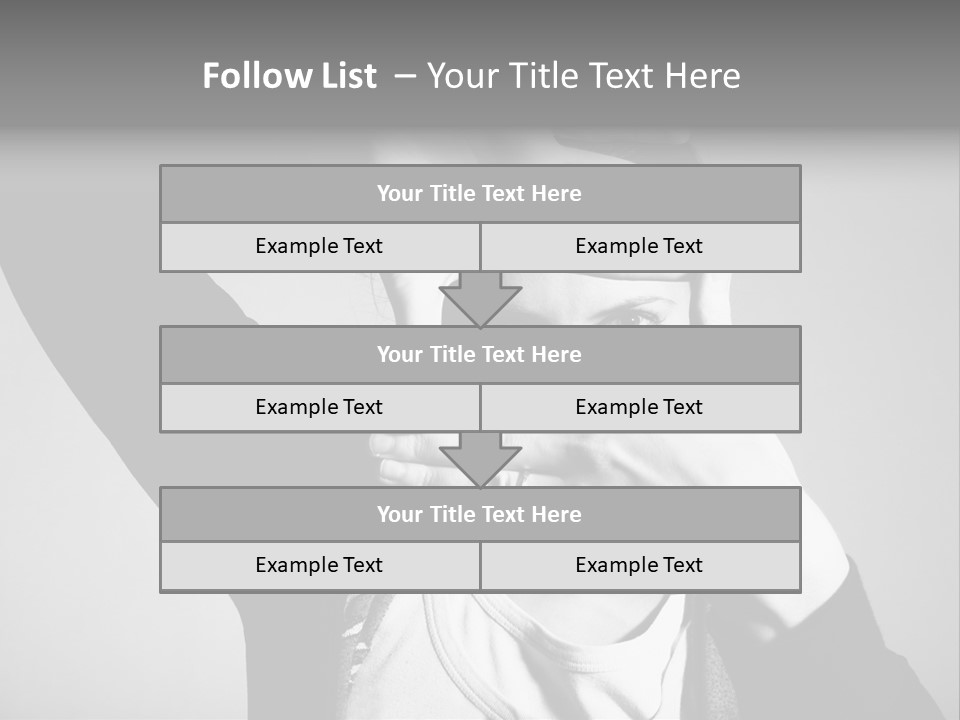 Woman Making Frame With Her Hands PowerPoint Template