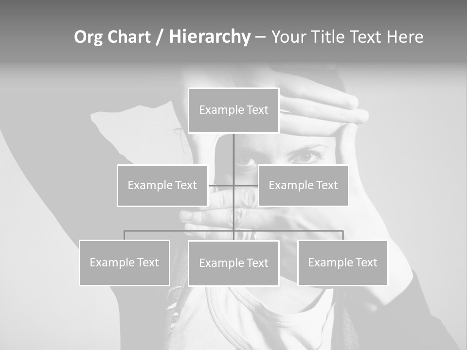 Woman Making Frame With Her Hands PowerPoint Template