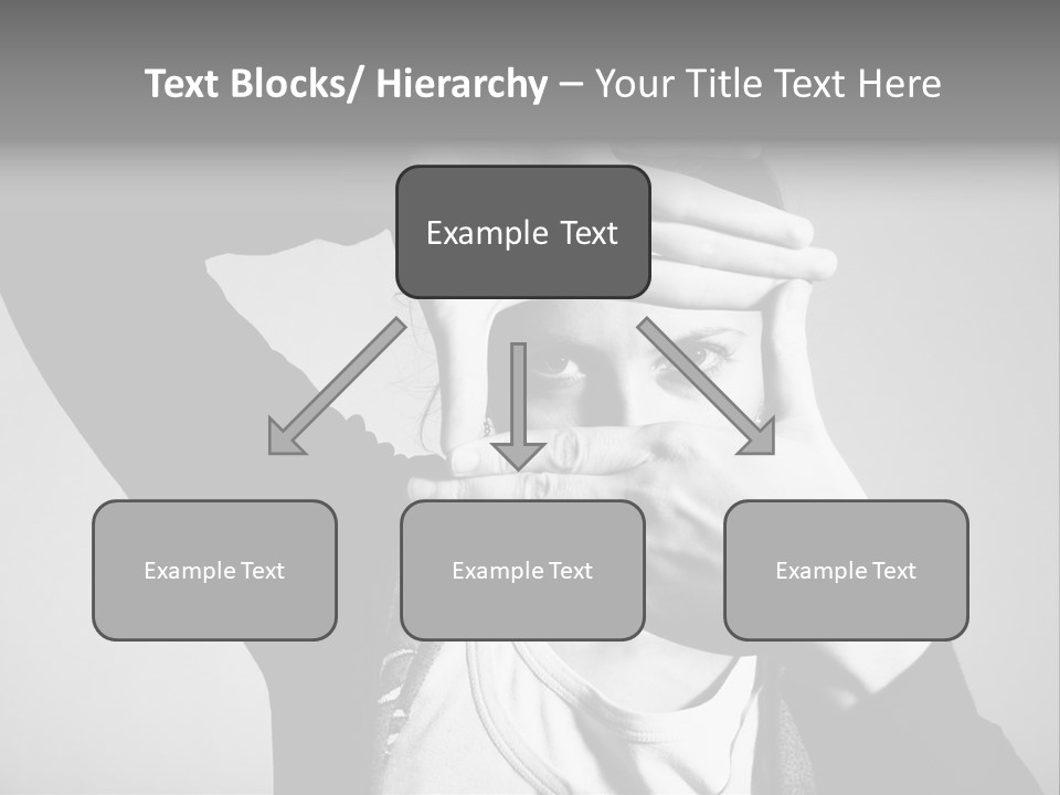 Woman Making Frame With Her Hands PowerPoint Template