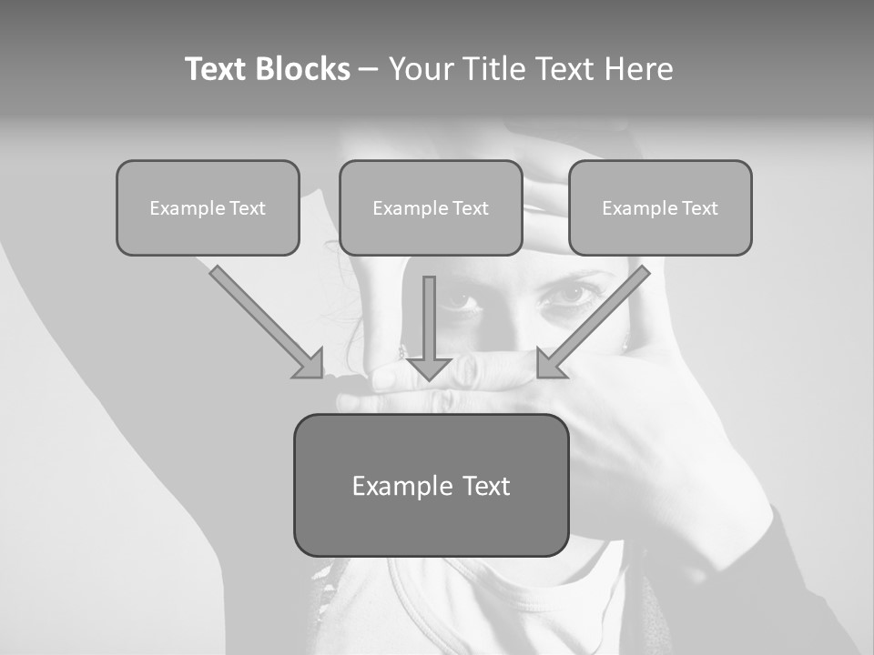 Woman Making Frame With Her Hands PowerPoint Template