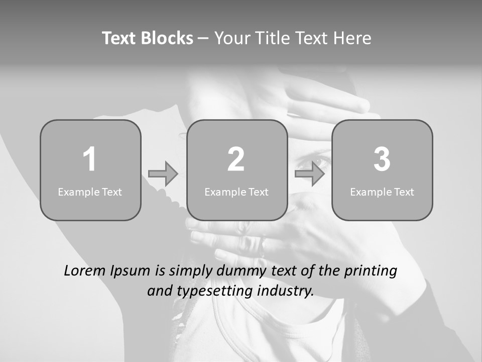 Woman Making Frame With Her Hands PowerPoint Template