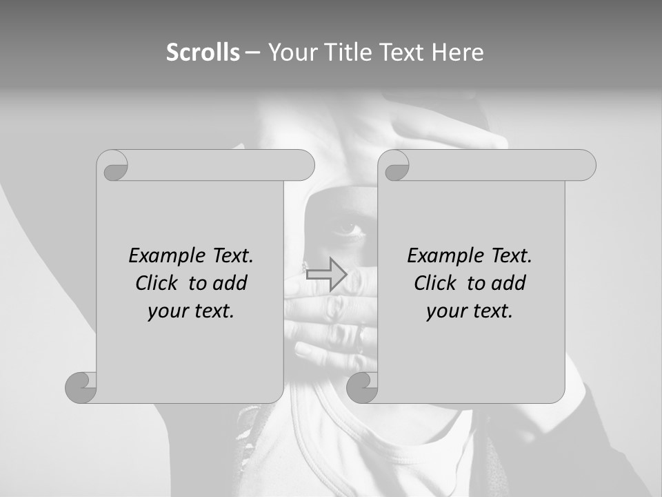 Woman Making Frame With Her Hands PowerPoint Template