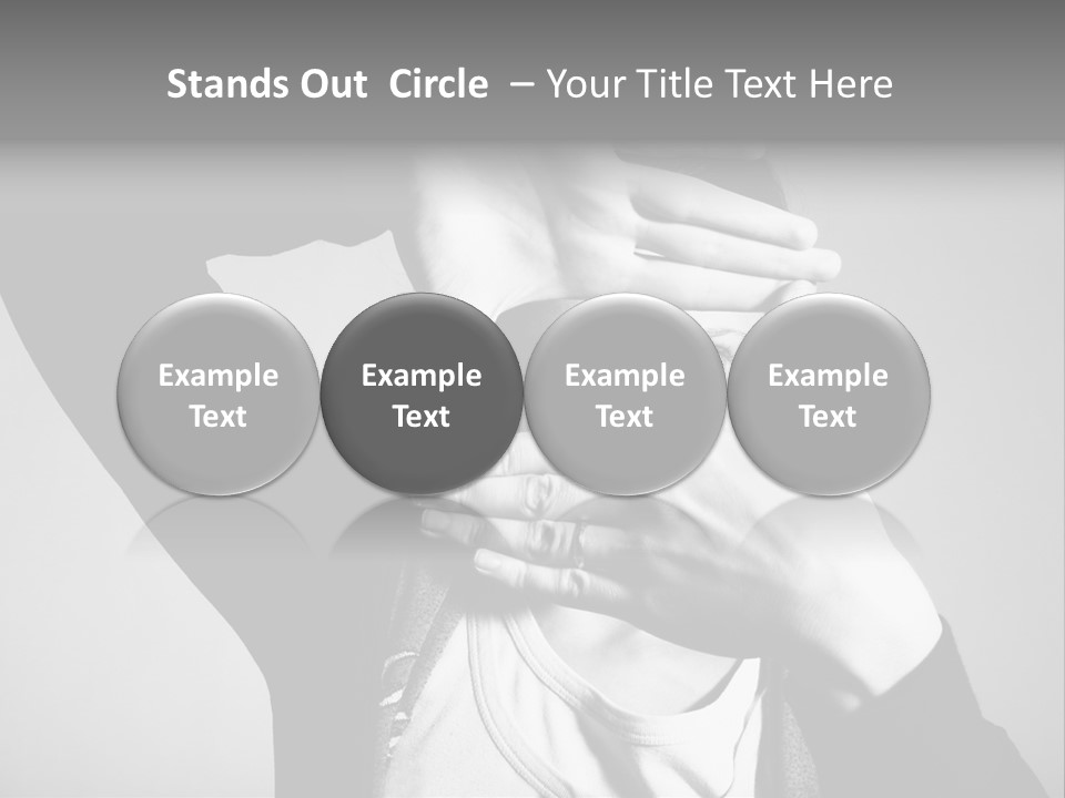 Woman Making Frame With Her Hands PowerPoint Template