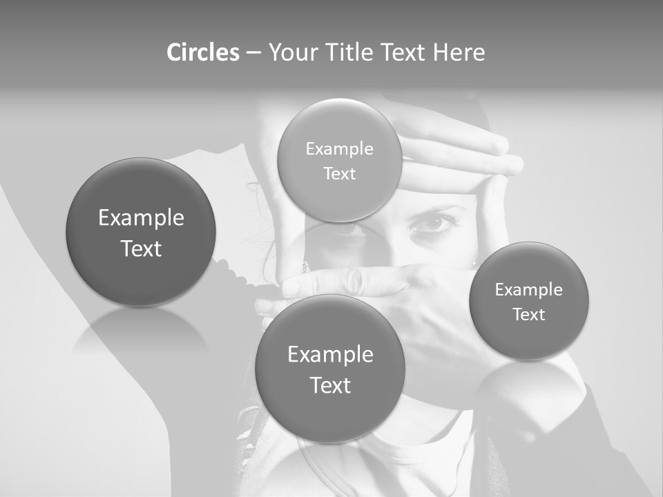 Woman Making Frame With Her Hands PowerPoint Template