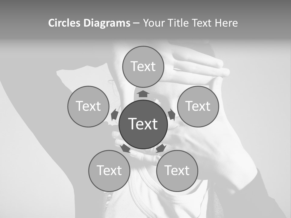 Woman Making Frame With Her Hands PowerPoint Template