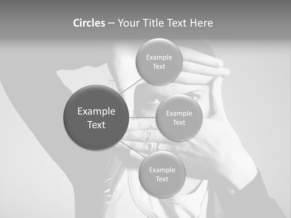 Woman Making Frame With Her Hands PowerPoint Template