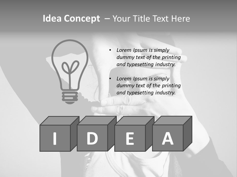 Woman Making Frame With Her Hands PowerPoint Template