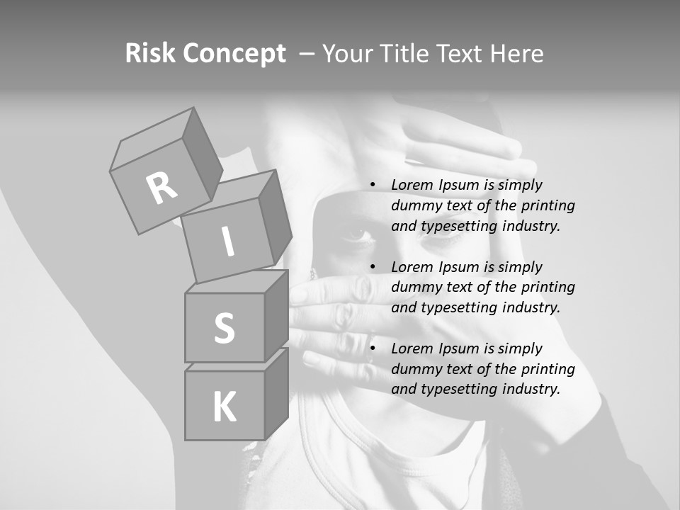 Woman Making Frame With Her Hands PowerPoint Template