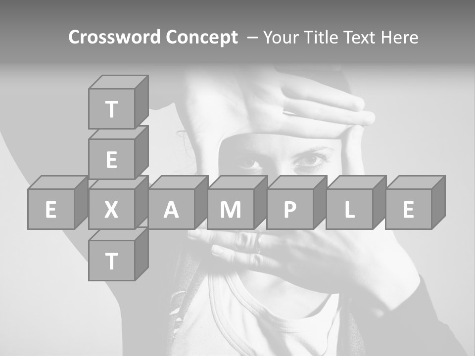 Woman Making Frame With Her Hands PowerPoint Template