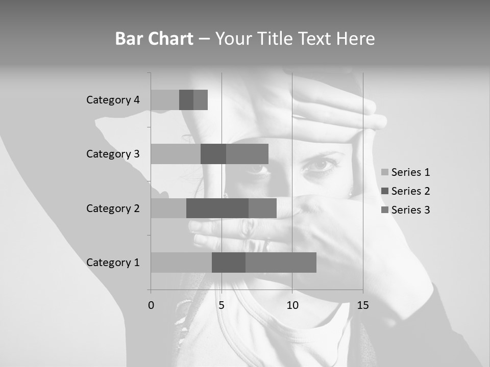 Woman Making Frame With Her Hands PowerPoint Template