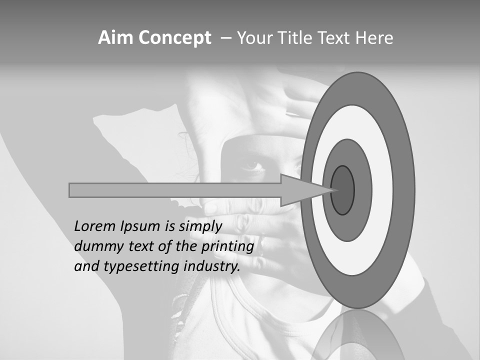 Woman Making Frame With Her Hands PowerPoint Template