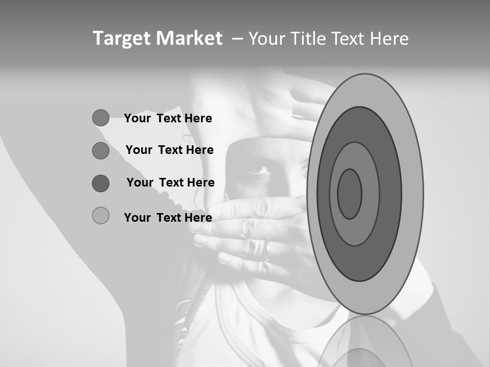 Woman Making Frame With Her Hands PowerPoint Template