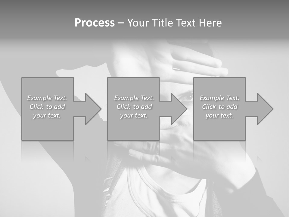 Woman Making Frame With Her Hands PowerPoint Template