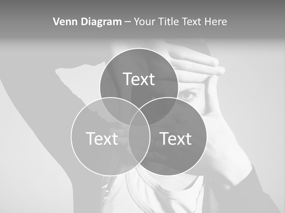 Woman Making Frame With Her Hands PowerPoint Template