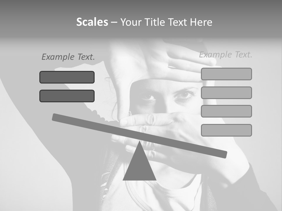 Woman Making Frame With Her Hands PowerPoint Template