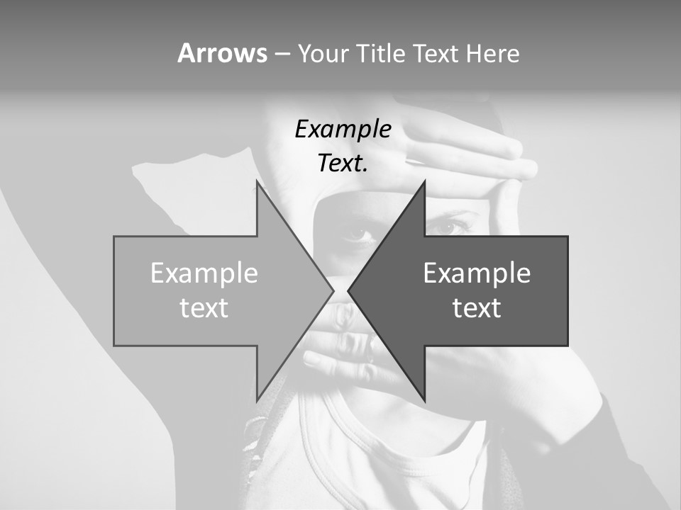 Woman Making Frame With Her Hands PowerPoint Template