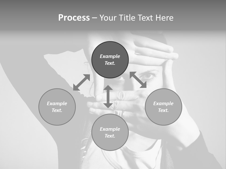 Woman Making Frame With Her Hands PowerPoint Template