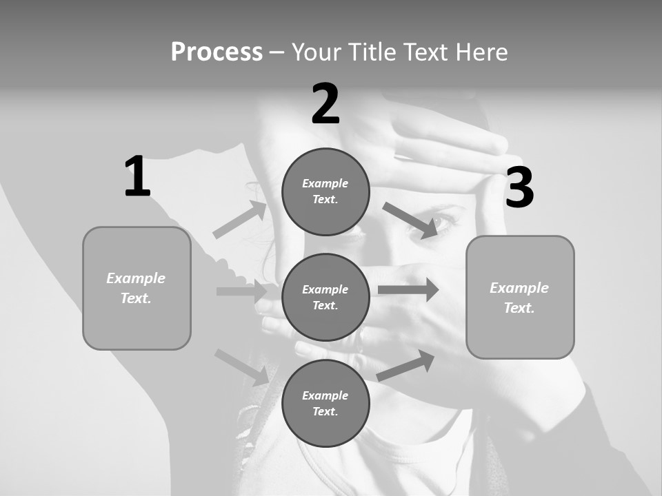 Woman Making Frame With Her Hands PowerPoint Template