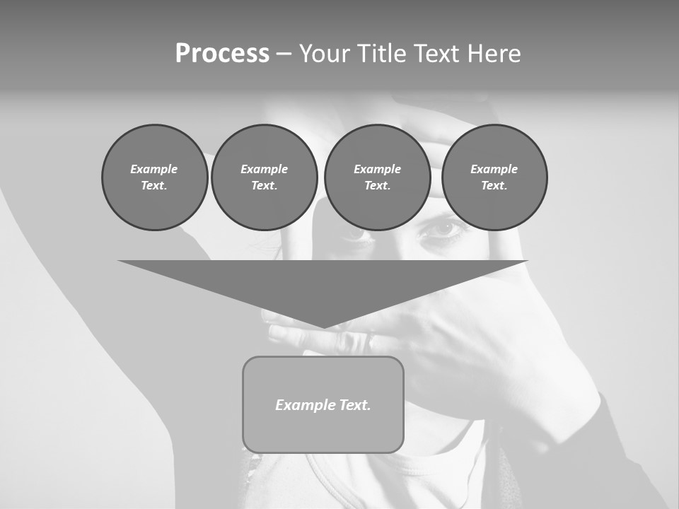 Woman Making Frame With Her Hands PowerPoint Template