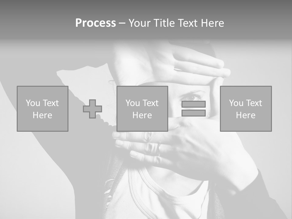 Woman Making Frame With Her Hands PowerPoint Template