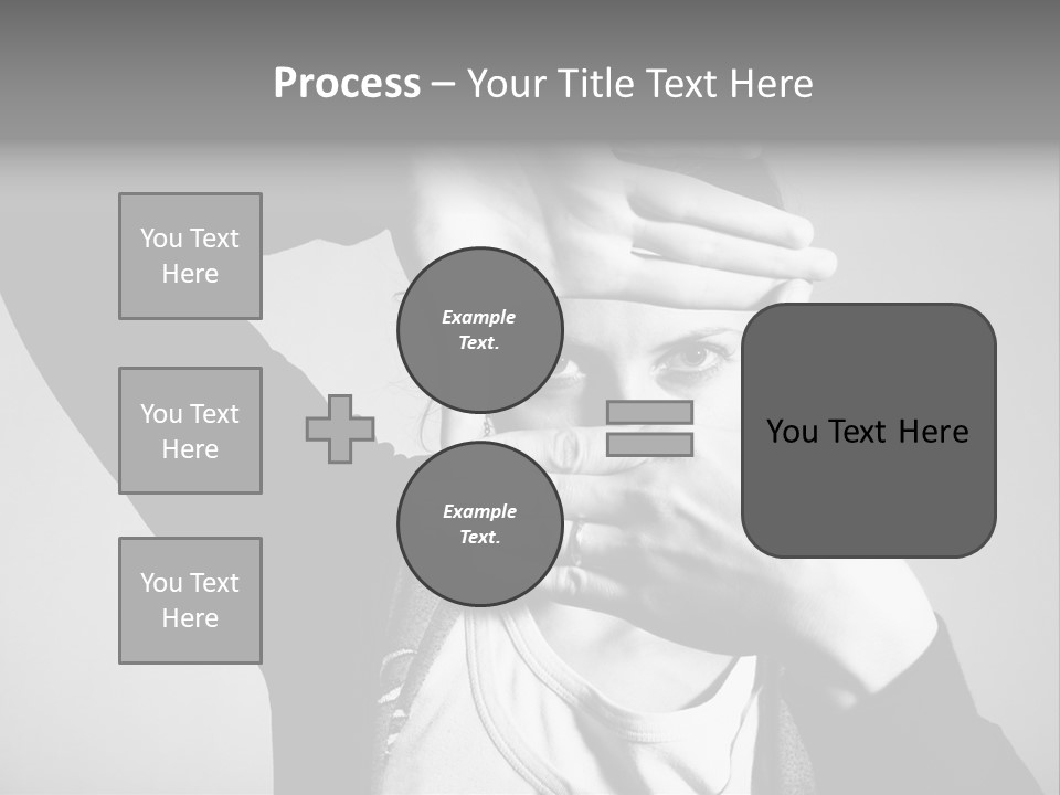 Woman Making Frame With Her Hands PowerPoint Template