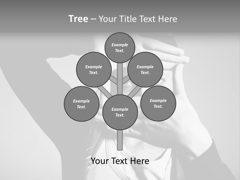 Woman Making Frame With Her Hands PowerPoint Template