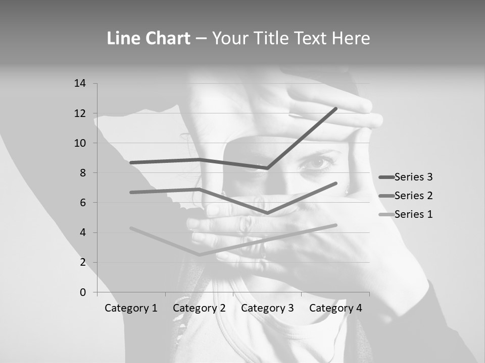 Woman Making Frame With Her Hands PowerPoint Template