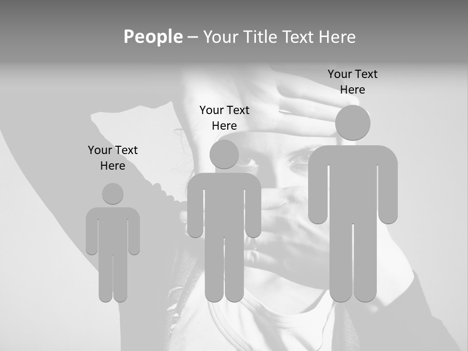 Woman Making Frame With Her Hands PowerPoint Template