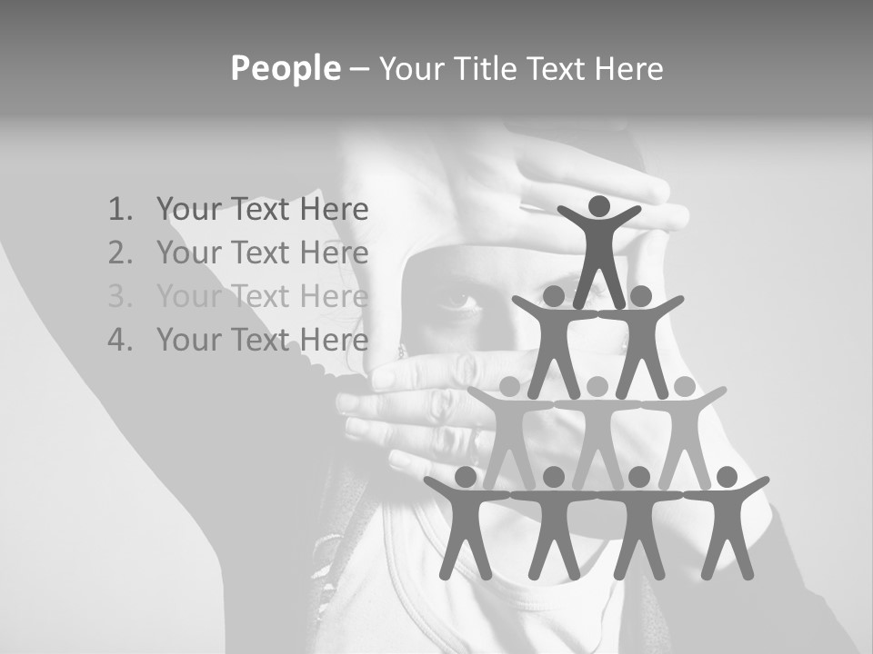 Woman Making Frame With Her Hands PowerPoint Template