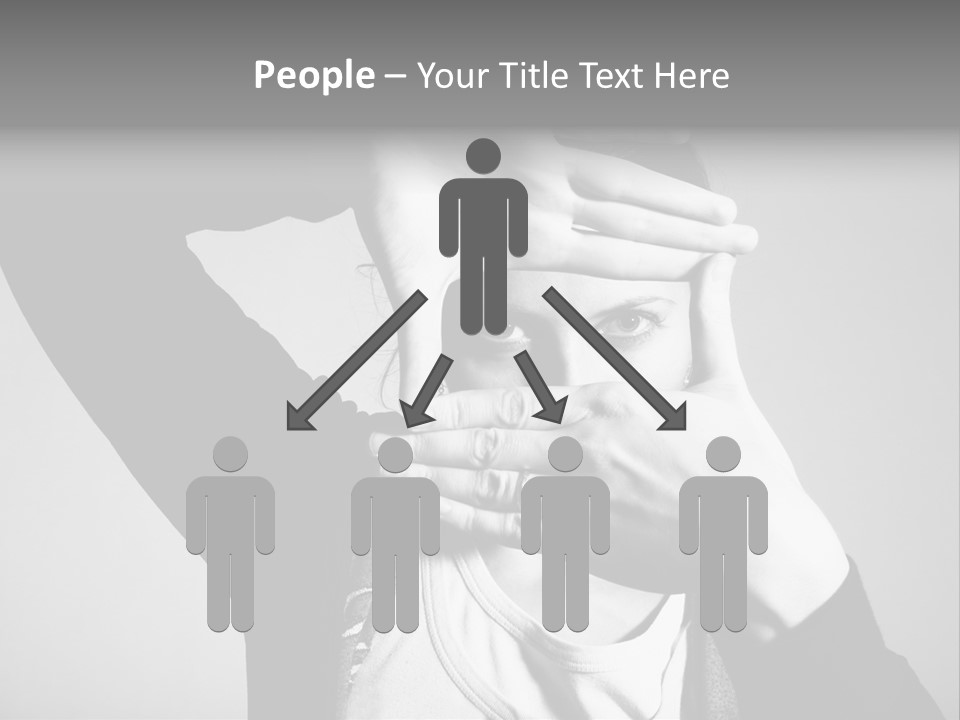 Woman Making Frame With Her Hands PowerPoint Template