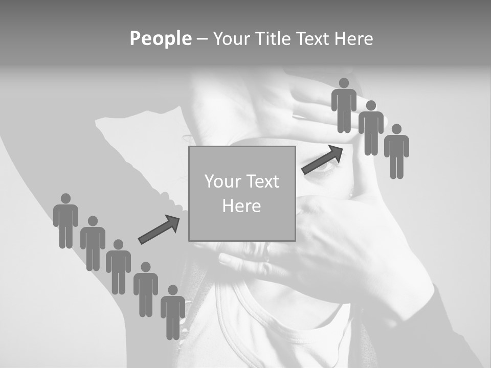 Woman Making Frame With Her Hands PowerPoint Template