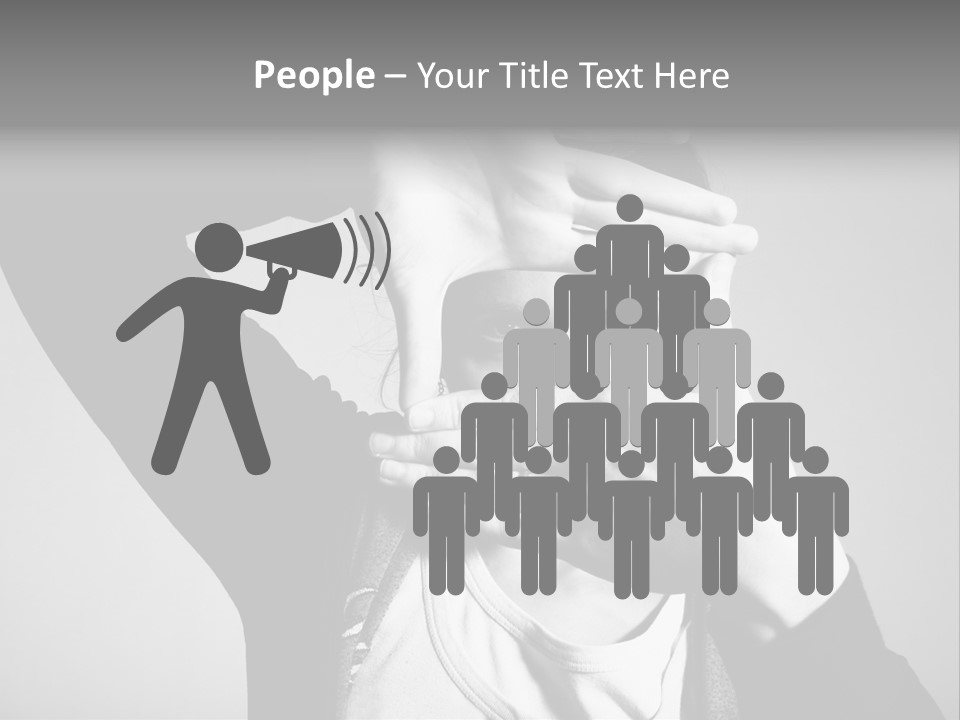 Woman Making Frame With Her Hands PowerPoint Template