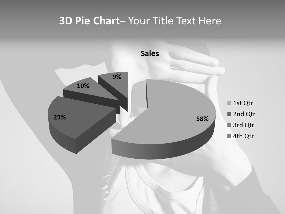 Woman Making Frame With Her Hands PowerPoint Template