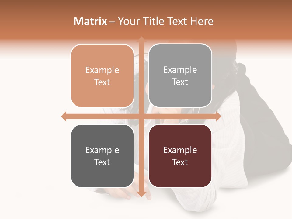 Beautiful Blonde In A White Man's Shirt PowerPoint Template