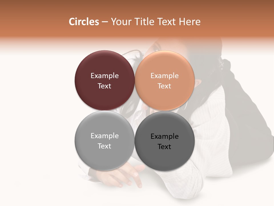 Beautiful Blonde In A White Man's Shirt PowerPoint Template