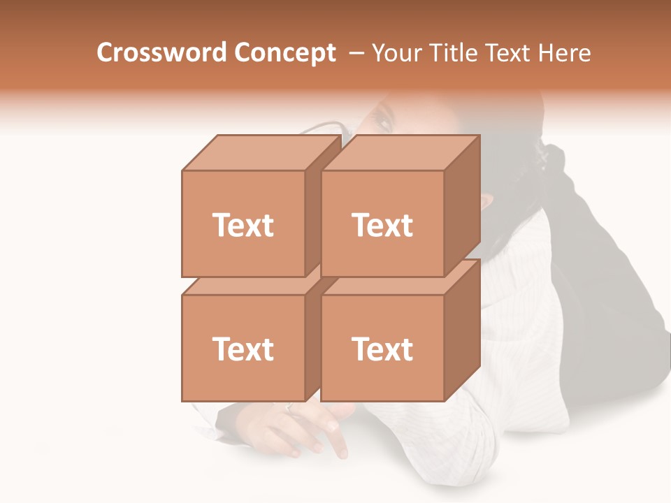 Beautiful Blonde In A White Man's Shirt PowerPoint Template