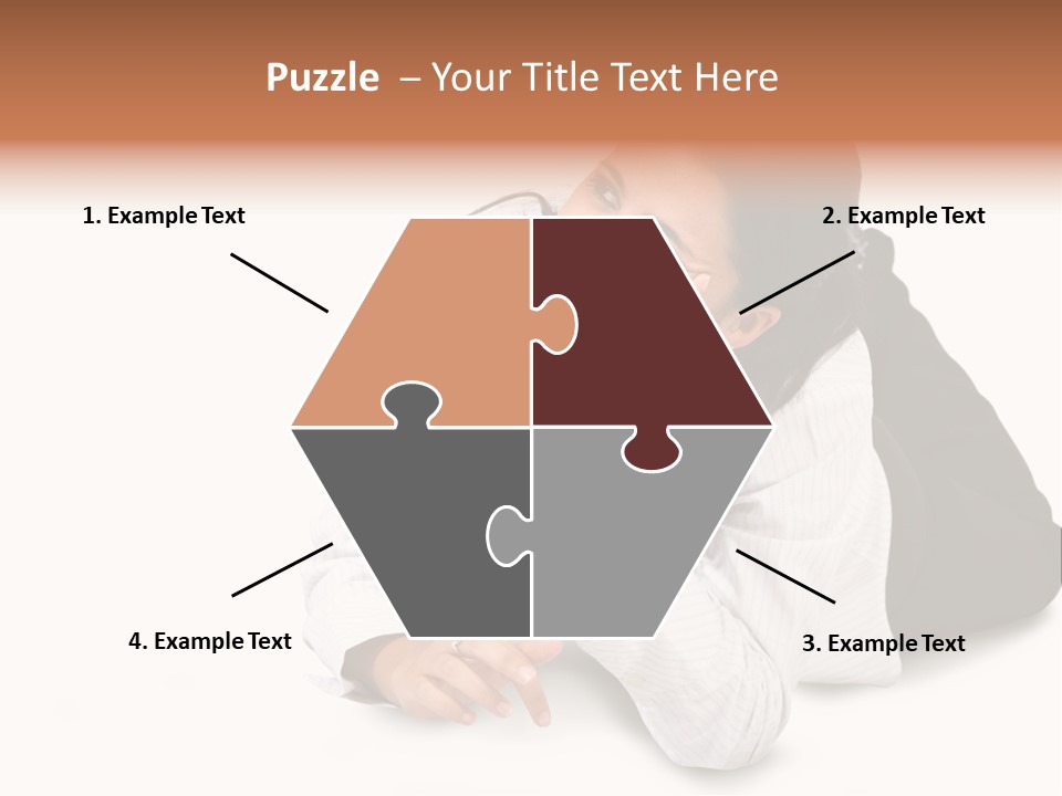 Beautiful Blonde In A White Man's Shirt PowerPoint Template