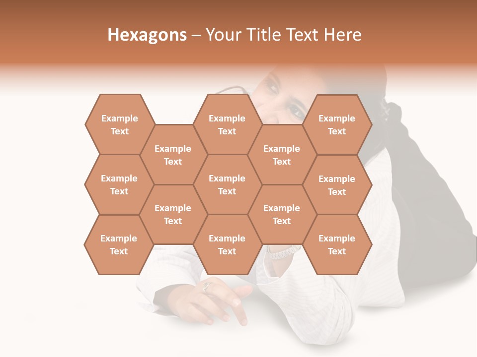 Beautiful Blonde In A White Man's Shirt PowerPoint Template