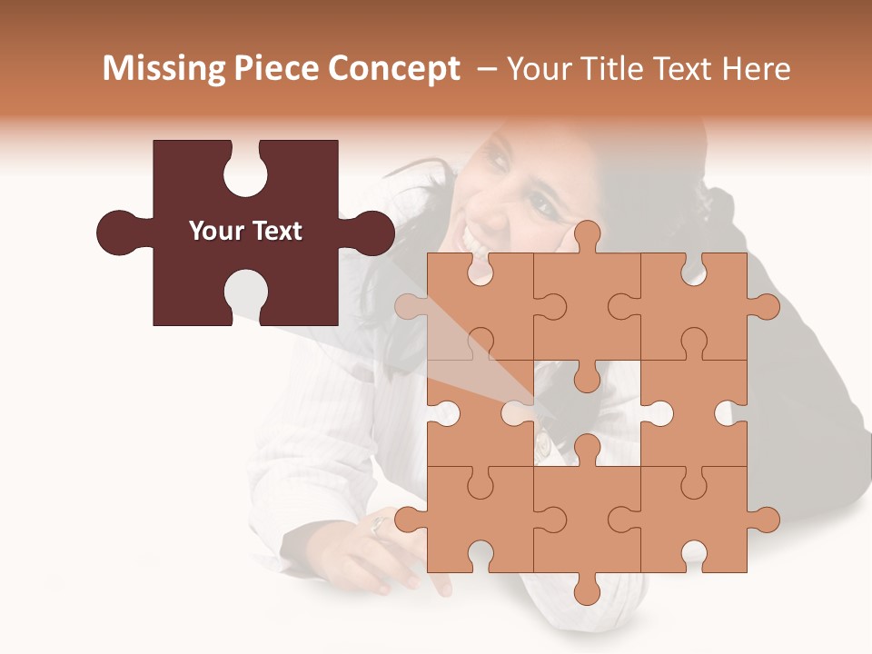 Beautiful Blonde In A White Man's Shirt PowerPoint Template