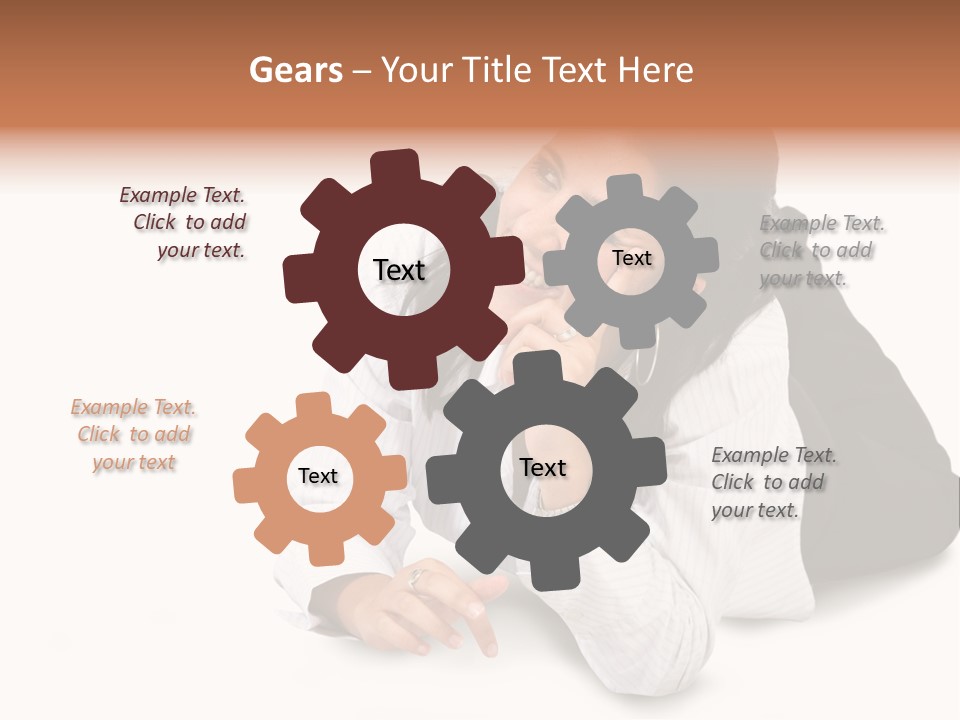 Beautiful Blonde In A White Man's Shirt PowerPoint Template