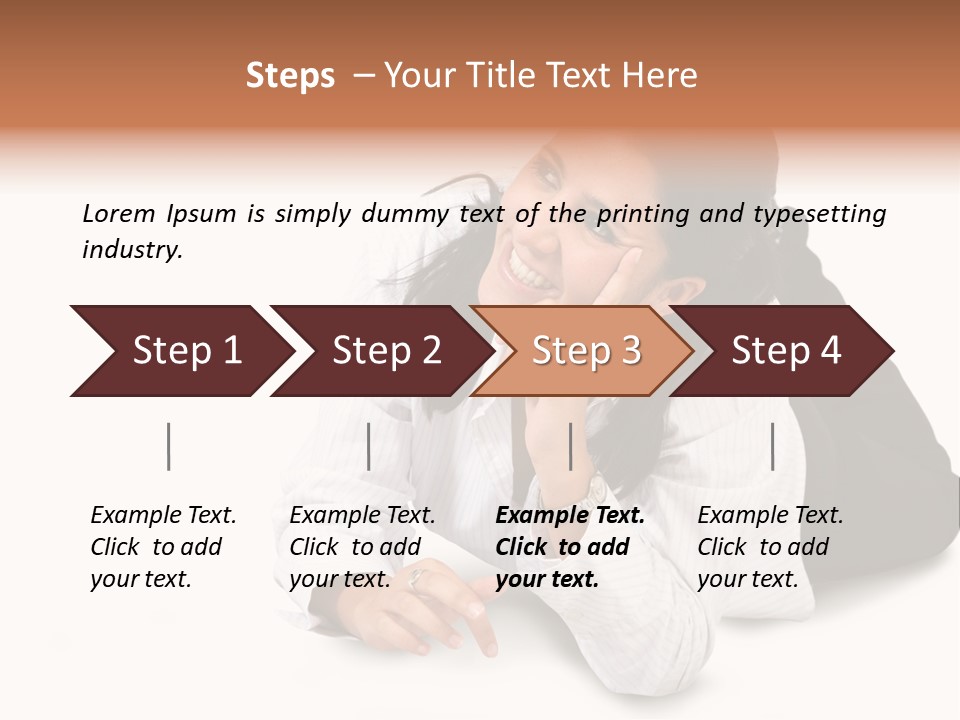 Beautiful Blonde In A White Man's Shirt PowerPoint Template