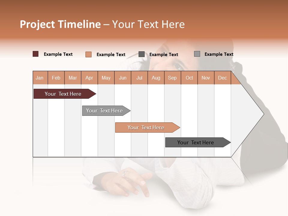 Beautiful Blonde In A White Man's Shirt PowerPoint Template