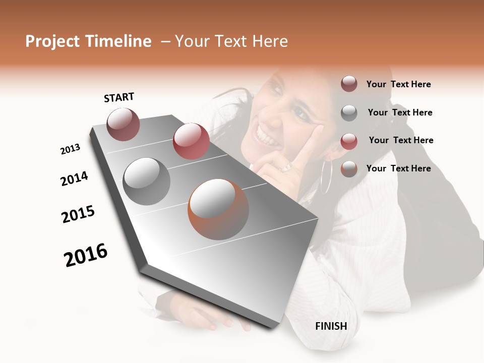 Beautiful Blonde In A White Man's Shirt PowerPoint Template