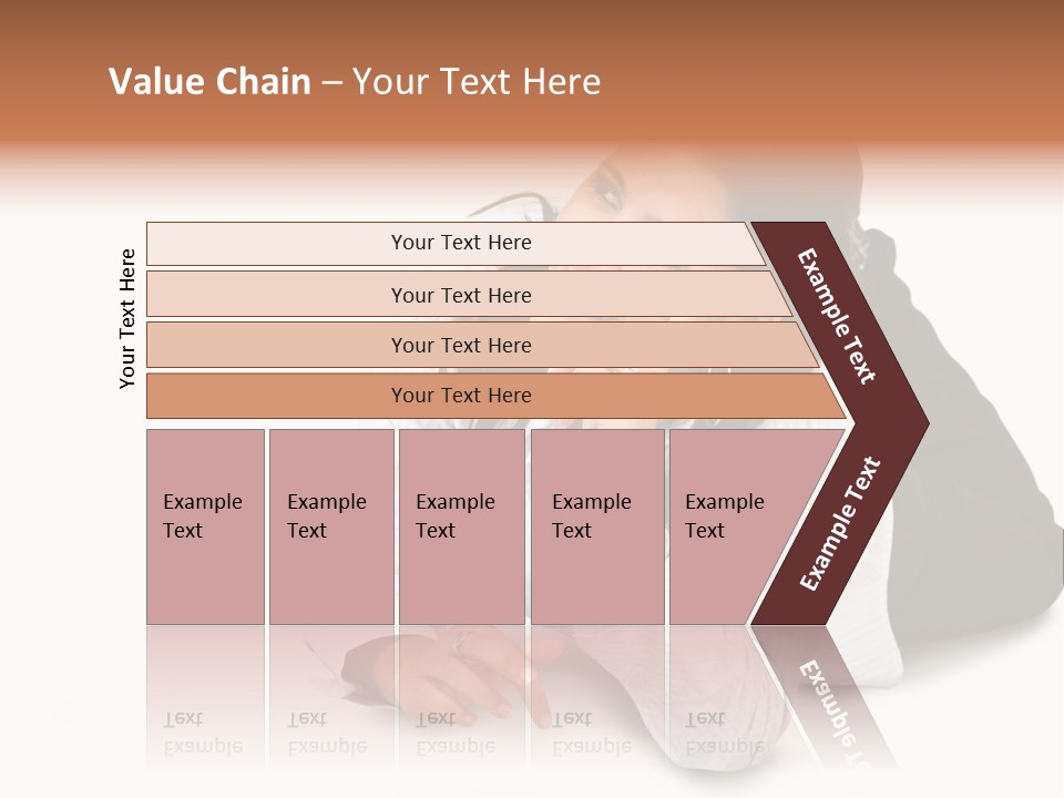 Beautiful Blonde In A White Man's Shirt PowerPoint Template