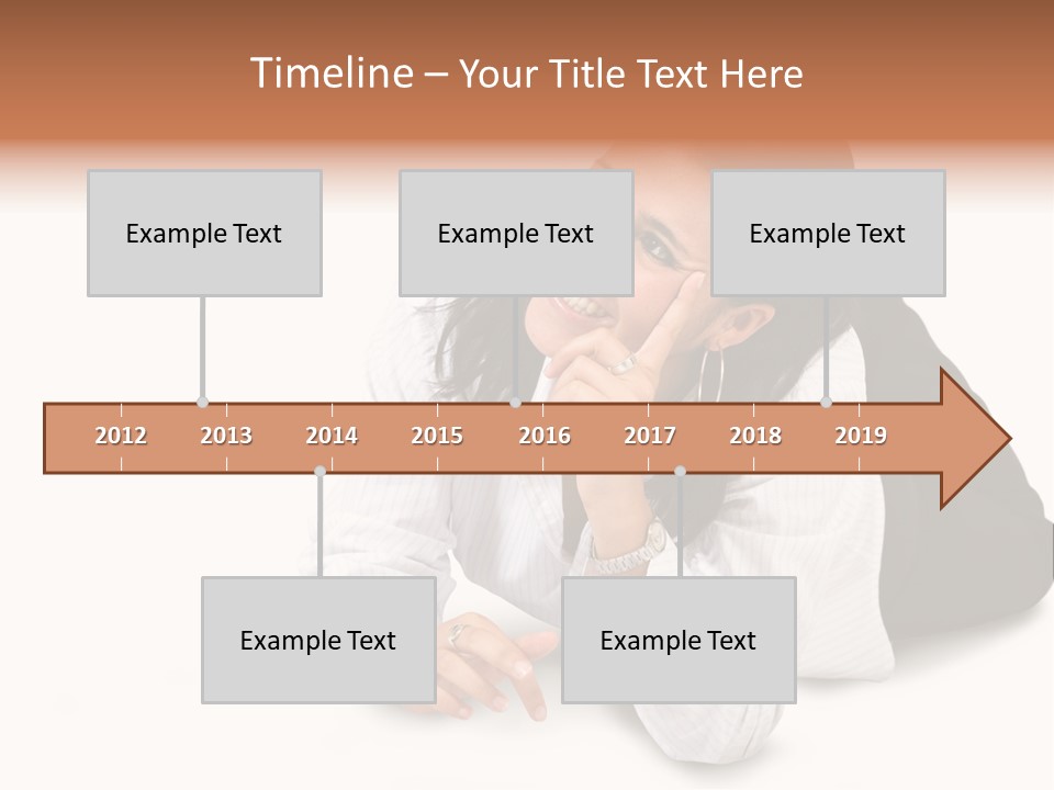 Beautiful Blonde In A White Man's Shirt PowerPoint Template