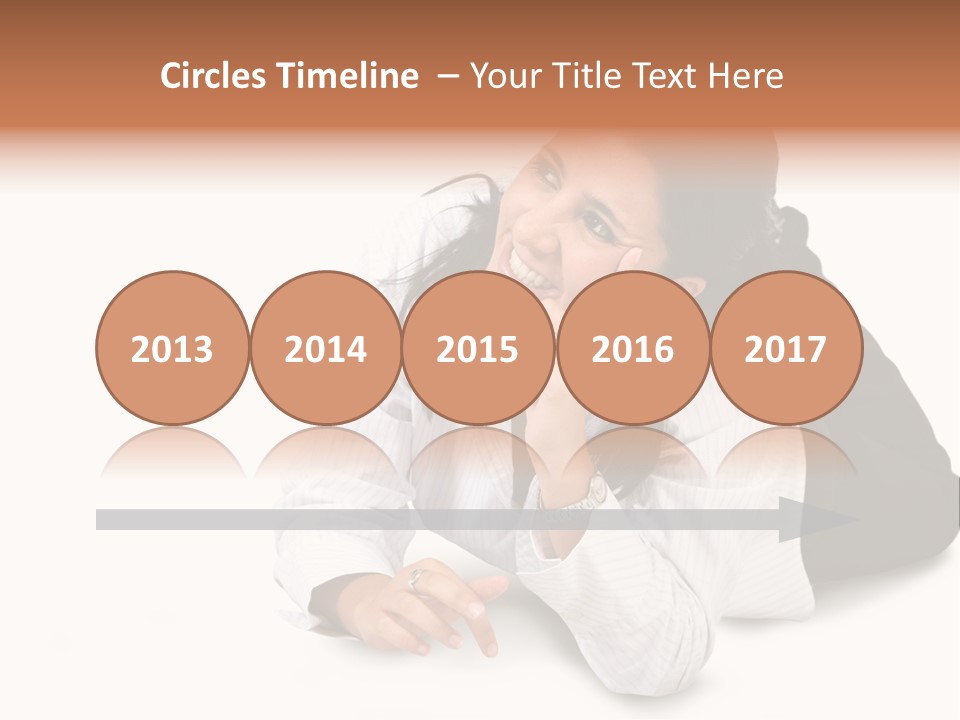 Beautiful Blonde In A White Man's Shirt PowerPoint Template