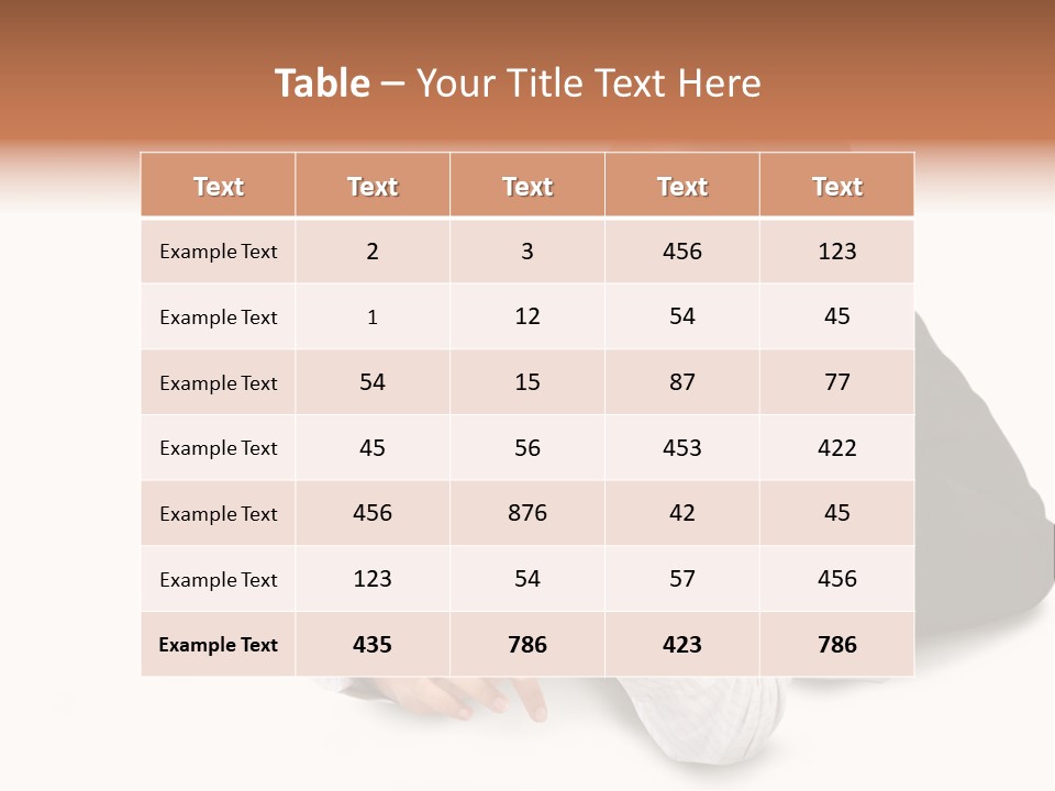 Beautiful Blonde In A White Man's Shirt PowerPoint Template