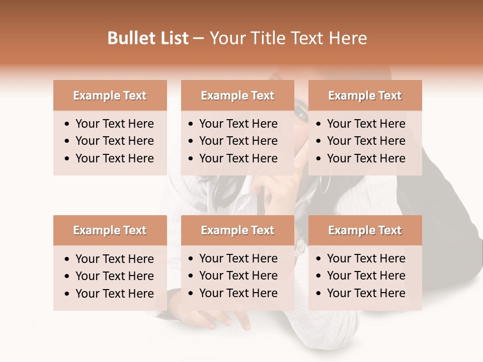 Beautiful Blonde In A White Man's Shirt PowerPoint Template