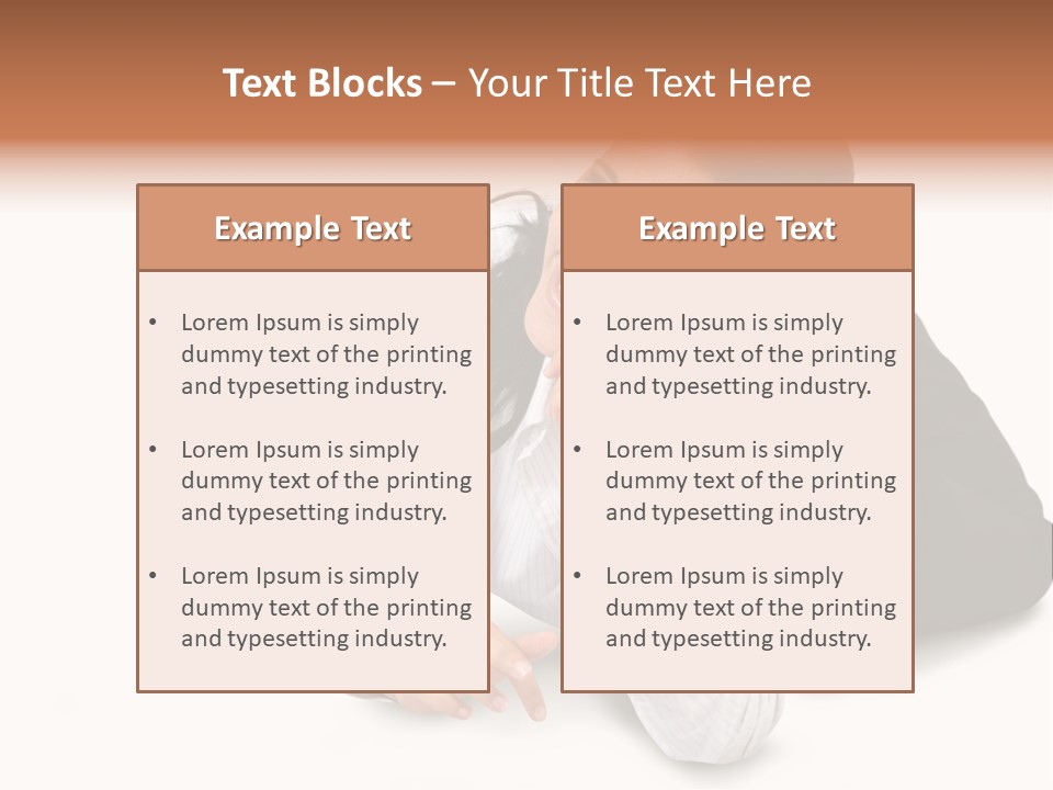 Beautiful Blonde In A White Man's Shirt PowerPoint Template